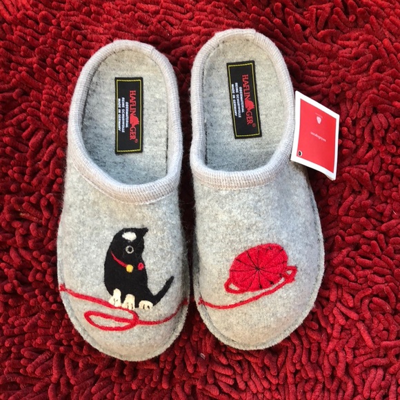 haflinger childrens boiled wool slippers